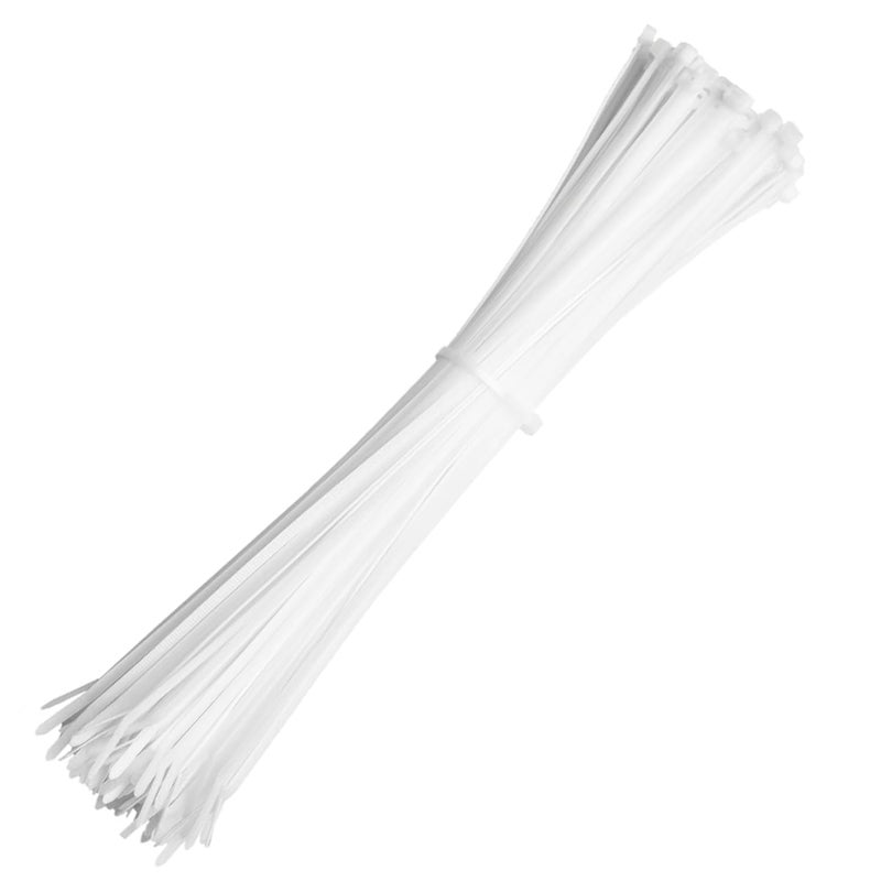 Bolt Dropper 8 Inch 1000 White Zip Cable Ties 40lbs Tensile Strength - Secure Projects with Confidence: Heavy Duty, Self-Lock Premium Nylon Cable Wire Ties for Indoor Outdoor Use - Image 1